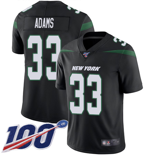 New York Jets Limited Black Youth Jamal Adams Alternate Jersey NFL Football 33 100th Season Vapor Untouchable
